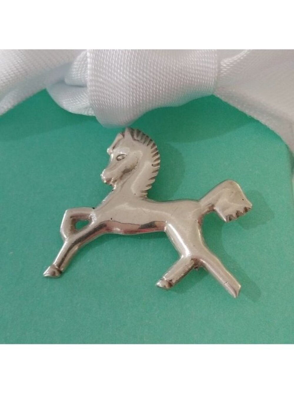 Vintage Sterling Silver Prancing Horse Brooch Pin